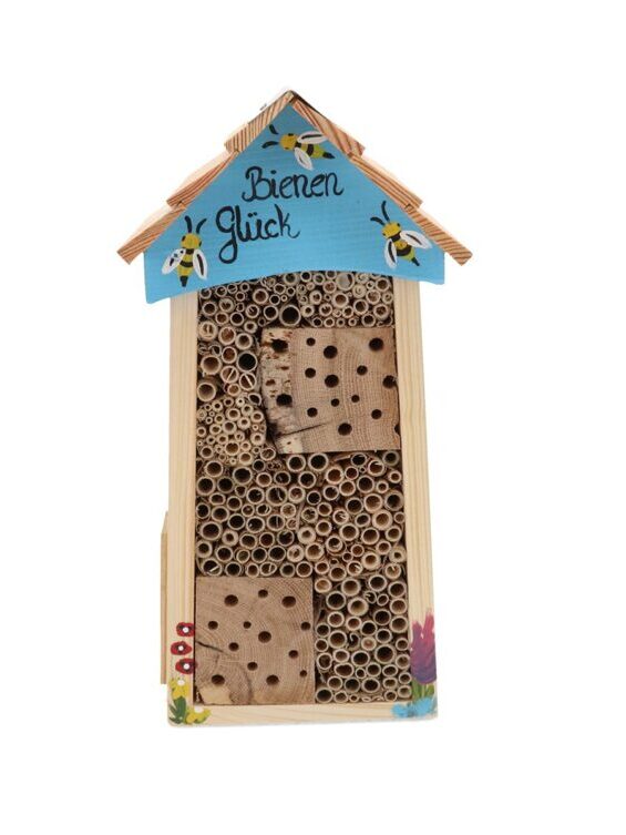Bee Hotel Large "Bees Happiness" Light Blue