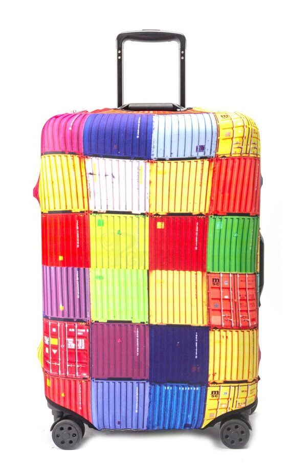 Suitcase cover Colourful Squares Small (45-50 cm)