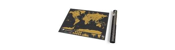 Travel Scratch Map Deluxe - Kompakte Rubbel Weltkarte Deluxe